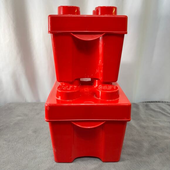 LEGO Juniors 2x4 & 2x2 *EMPTY* Red Storage Bricks Containers NO LEGOS INCLUDED - Picture 4 of 6